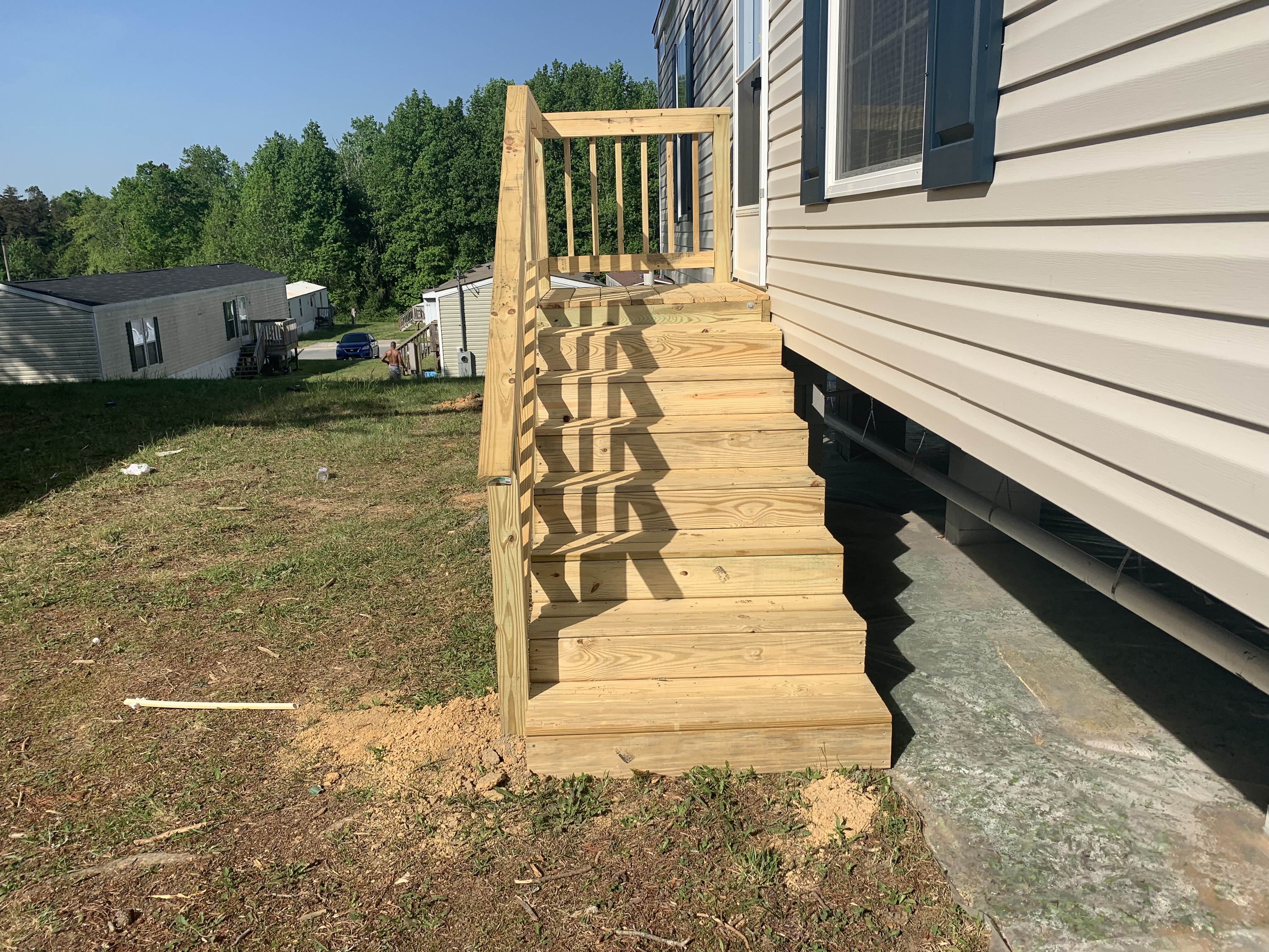 Completed stairs